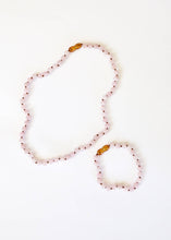 Load image into Gallery viewer, Pure Gemstone + Pink Rose Quartz || Beaded Necklace: 16"