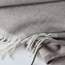 Load image into Gallery viewer, Cashmere &amp; Merino Wool Throw in Mocha