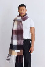 Load image into Gallery viewer, The Reykjavik Scarf - 100% Recycled - Purple/Brown Check