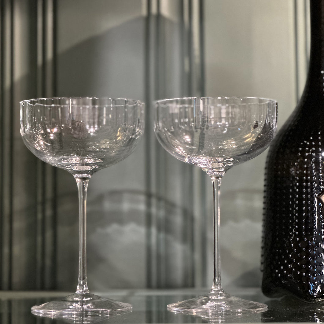Fluted Small Coup Glass