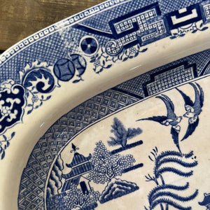 Antique Ridgways Blue Willow Platter