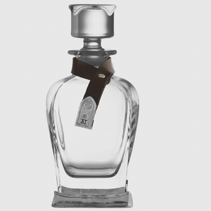 Fine Pewter Decanter with Leather Detail