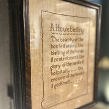 Load image into Gallery viewer, Old English &quot;House Blessing&quot; Sampler