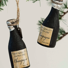 Load image into Gallery viewer, Handmade Wooden Champagne Bottle Ornament