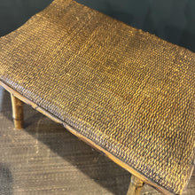 Load image into Gallery viewer, Vintage Bamboo &amp; Rattan Stool