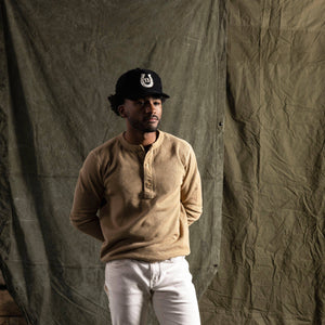 Lucky 13 Corduroy Black Hat with Horseshoe