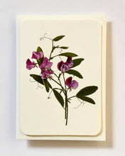 Load image into Gallery viewer, Violet Sweet Peas Greeting Card