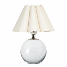 Load image into Gallery viewer, Crystal Mini Lamp w/ Scalloped Shade in Oyster