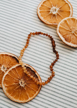 Load image into Gallery viewer, Raw Baltic Amber + Sunflower || Necklace ||: 16" Adult Necklace