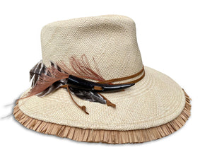 Esperanza - Fringed Fedora: Medium 22.5/23