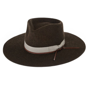 Byron Bay Wool Felt Hat: Grey / Small/Medium