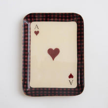Load image into Gallery viewer, Rectangular Ace of Hearts Enamel Tray