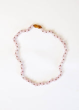 Load image into Gallery viewer, Pure Gemstone + Pink Rose Quartz || Beaded Necklace: 16"