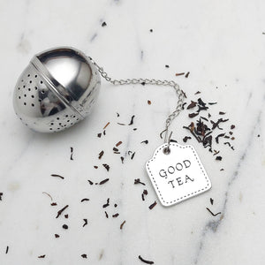Tea Infuser with Pewter Tag