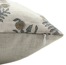 Load image into Gallery viewer, Hand Block Printed Botanical Linen Toss Pillow
