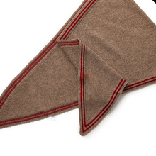 Load image into Gallery viewer, 100% Cashmere Scarf in Heathered Caramel &amp; Red