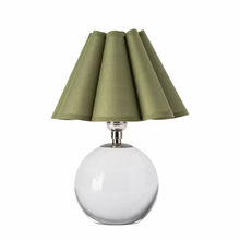 Load image into Gallery viewer, Crystal Mini Lamp w/ Scalloped Shade in Olive