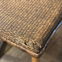 Load image into Gallery viewer, Vintage Bamboo &amp; Rattan Stool