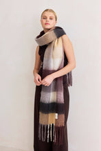 Load image into Gallery viewer, The Reykjavik Scarf - 100% Recycled - Purple/Brown Check