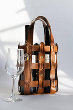 Load image into Gallery viewer, Leather Wine Tote