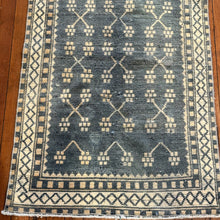 Load image into Gallery viewer, Vintage Turkish Blue Geometric Rug