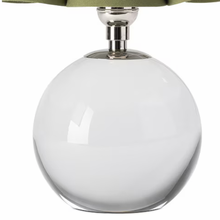 Load image into Gallery viewer, Crystal Mini Lamp w/ Scalloped Shade in Olive