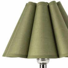 Load image into Gallery viewer, Crystal Mini Lamp w/ Scalloped Shade in Olive