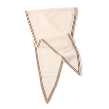 Load image into Gallery viewer, 100% Cashmere Scarf in Dark Oatmeal &amp; Red