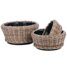 Load image into Gallery viewer, Woven Round Planter Lined in Various Sizes