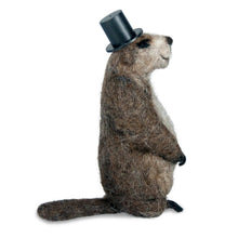 Load image into Gallery viewer, Groundhog: Wildlife Felted Alpaca Sculpture