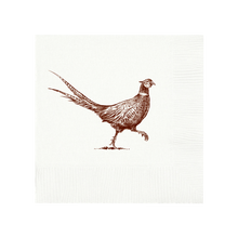 Load image into Gallery viewer, Pheasant Strut White Beverage Napkins