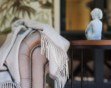 Load image into Gallery viewer, Cashmere &amp; Merino Wool Throw in Beige