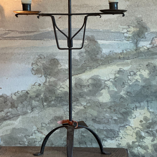 Primitive Style Iron Candleabra