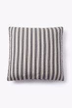 Load image into Gallery viewer, Odemis Striped Pillow in Black/Ecru Stripes 22"x22"