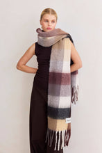 Load image into Gallery viewer, The Reykjavik Scarf - 100% Recycled - Purple/Brown Check