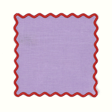 Load image into Gallery viewer, Lilac Linen Square Cocktail Napkins S/4