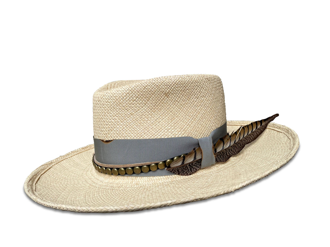 Brandi - Fedora with Wide Flange Brim: Medium 22.5/23