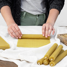 Load image into Gallery viewer, Pair of Beeswax Taper Candles in Various Colors