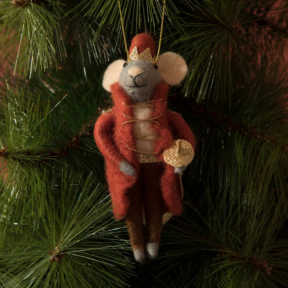 King Mouse Felt Ornament