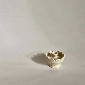 Small Scalloped Candleholder
