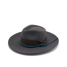 Load image into Gallery viewer, Loki Gunmetal Grey Argentine Wool Fedora