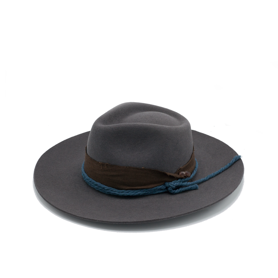 Loki Gunmetal Grey Argentine Wool Fedora