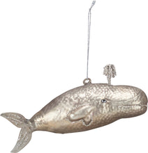 Load image into Gallery viewer, Glass Gray Whale Ornament