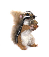Load image into Gallery viewer, Handmade Chipmunk Felt Ornament