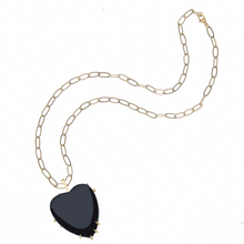 Load image into Gallery viewer, Onyx Love Pendant Necklace