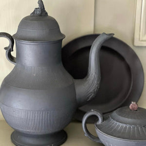 Vintage Wedgewood Black Basalt Tea Pot