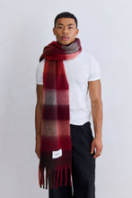Load image into Gallery viewer, The Reykjavik Scarf - 100% Recycled - Burgundy Check
