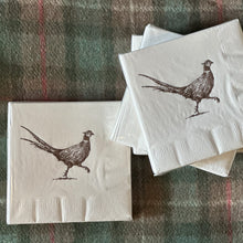 Load image into Gallery viewer, Pheasant Strut White Beverage Napkins