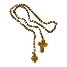 Load image into Gallery viewer, Chunky Rosary Gold Wrap-Up Necklace