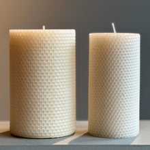 Load image into Gallery viewer, Hand-Rolled 100% Pure Beeswax Pillar Candle